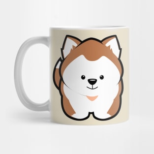 Husky Puppy Brown Mug